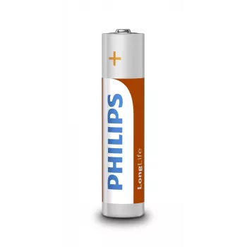 Μπαταρία μίας χρήσης Philips LongLife R03L4B/10 — ψευδαργύρου-άνθρακα 1,5 V, AAA, συσκευασία 4 τεμ.