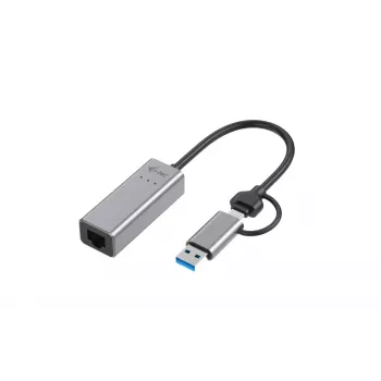 Αντάπτορας “i-tec Metal USB-C/USB-A 2.5Gbps Ethernet”, ενσύρματος, USB Type-A/USB Type-C, Ethernet, 2500 Mbit/s, γκρι