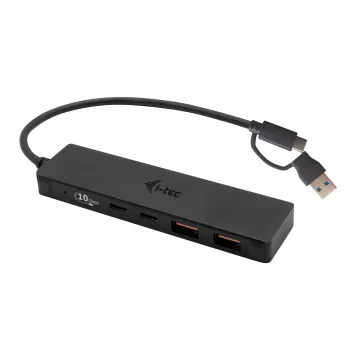 HUB i-tec Metal USB-A/USB-C 2x USB 3.0 + 2x USB-C (10 Gbps)