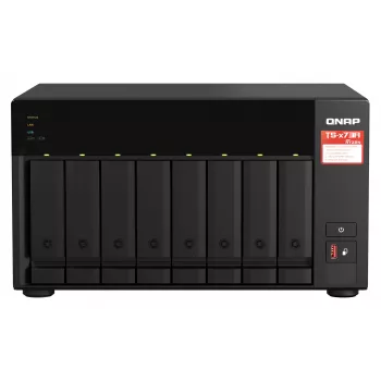 QNAP TS-873A NAS Tower Ryzen Embedded V1500B 8 GB DDR4 0 TB QNAP Turbo System μαύρο