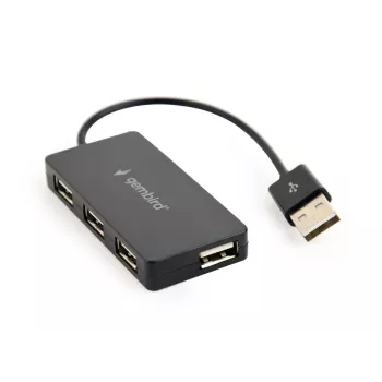 USB-Hub Gembird UHB-U2P4-04 – 4-Port USB 2.0, Plug-and-Play, μαύρο, 480 Mbit/s