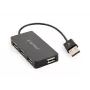 USB-Hub Gembird UHB-U2P4-04 – 4-Port USB 2.0, Plug-and-Play, μαύρο, 480 Mbit/s