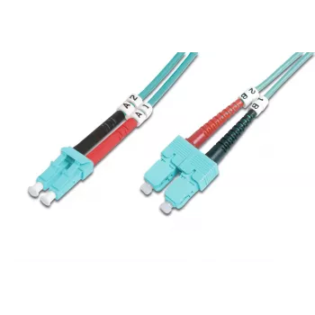 Καλώδιο patch οπτικών ινών DIGITUS, LC σε SC Multimode 50/125 µ, Duplex μήκος 2 m κλάση OM3