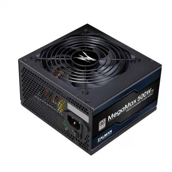Zalman ZM500-TXII V2 MegaMax τροφοδοτικό PC 500 W, 80 PLUS Standard EU, ενεργό PFC, ATX 20+4 pin, ανεμιστήρας 12 cm, μαύρο