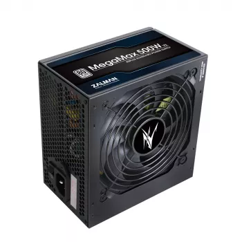 Zalman ZM500-TXII V2 MegaMax τροφοδοτικό PC 500 W, 80 PLUS Standard EU, ενεργό PFC, ATX 20+4 pin, ανεμιστήρας 12 cm, μαύρο