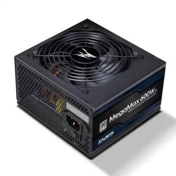Zalman ZM600-TXII V2 MegaMax τροφοδοτικό PC 600 W, 80 PLUS Standard EU, ενεργό PFC, ATX 20+4 pin, ανεμιστήρας 120 mm