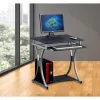 Techly Compact Desk για PC με αφαιρούμενο συρτάρι πληκτρολογίου, Μαύρο Graphite ICA-TB 328BK