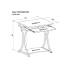 Techly Compact Desk για PC με αφαιρούμενο συρτάρι πληκτρολογίου, Μαύρο Graphite ICA-TB 328BK