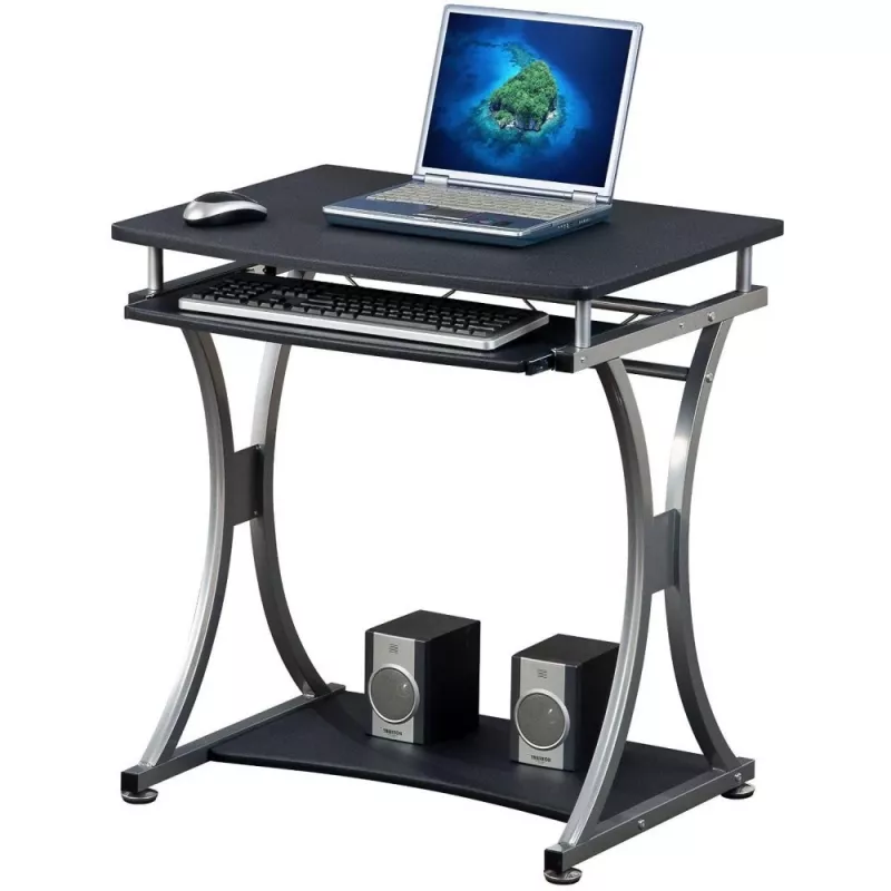 Techly Compact Desk για PC με αφαιρούμενο συρτάρι πληκτρολογίου, Μαύρο Graphite ICA-TB 328BK
