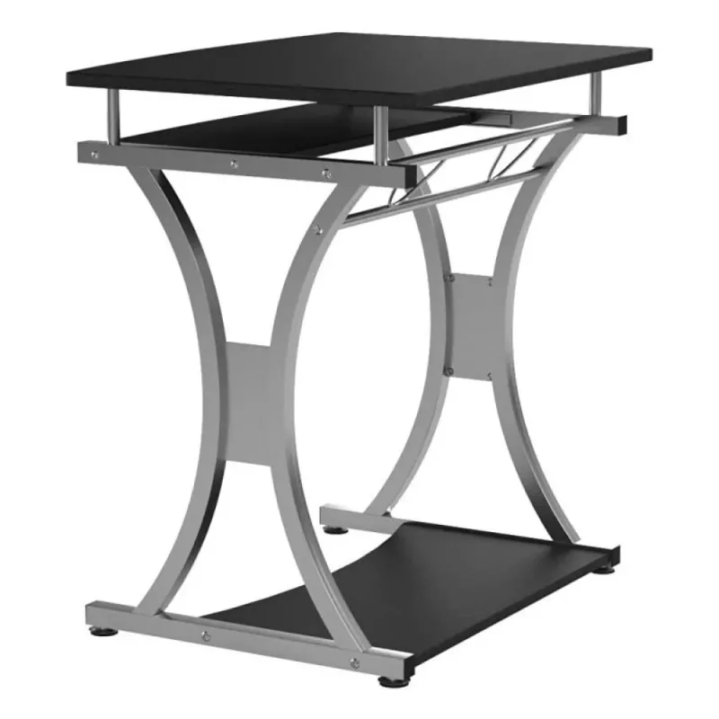 Techly Compact Desk για PC με αφαιρούμενο συρτάρι πληκτρολογίου, Μαύρο Graphite ICA-TB 328BK