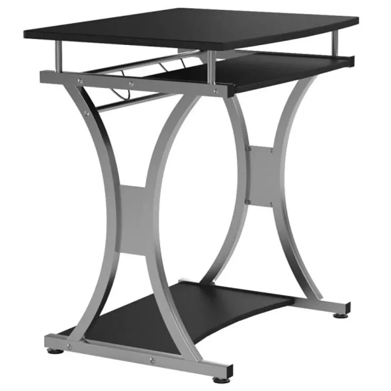 Techly Compact Desk για PC με αφαιρούμενο συρτάρι πληκτρολογίου, Μαύρο Graphite ICA-TB 328BK