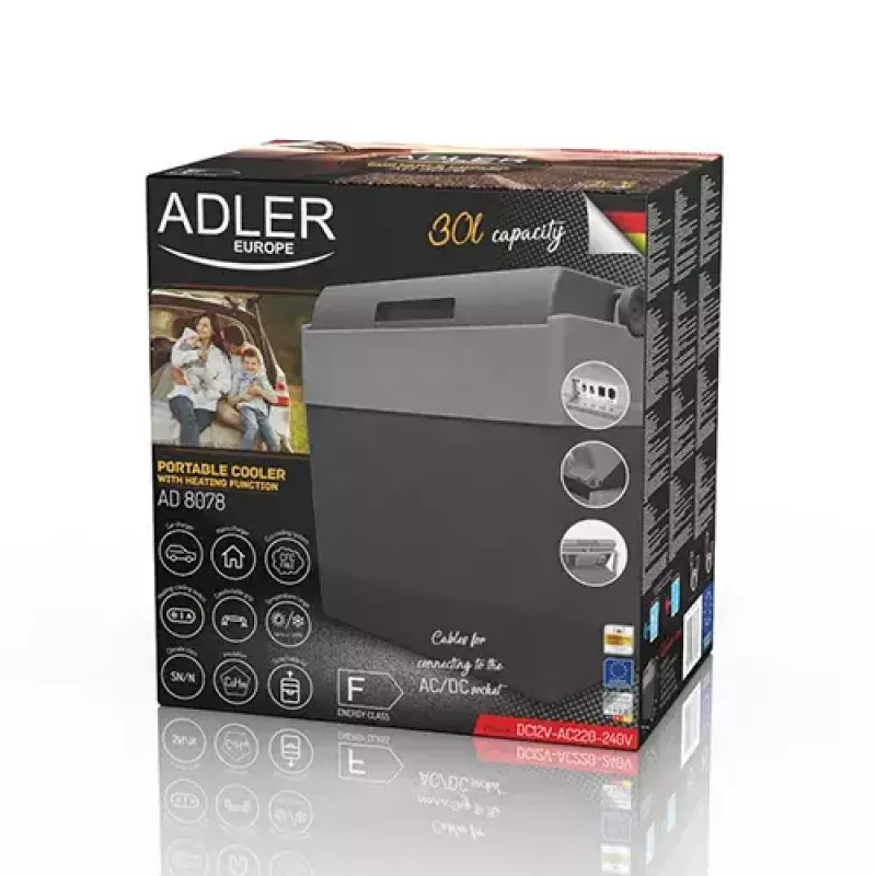 Ψυγείο ποτού Adler AD 8078 30 L Ηλεκτρικό Γκρι Λευκό
