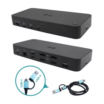 i-tec USB 3.0 / USB-C / Thunderbolt, 3x 4K Σταθμός σύνδεσης + Power Delivery 100W