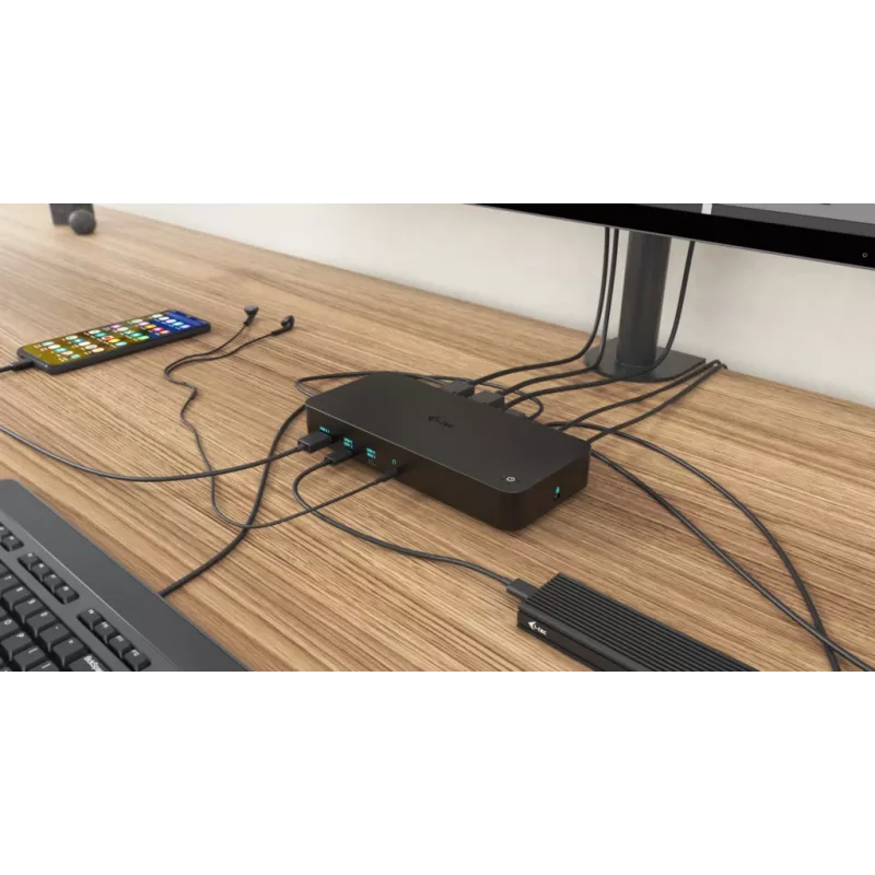 i-tec USB 3.0 / USB-C / Thunderbolt, 3x 4K Σταθμός σύνδεσης + Power Delivery 100W