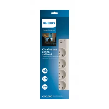 Προστασία υπέρτασης Philips SPN7040WA/60 4 υποδοχές AC 600 J 2 m λευκό