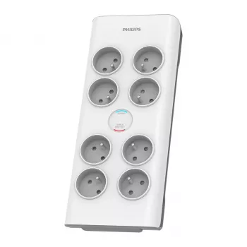 Philips SPN7080WA/60 Προστασία υπέρτασης λευκό 8 υποδοχή(-ές) AC 2 m