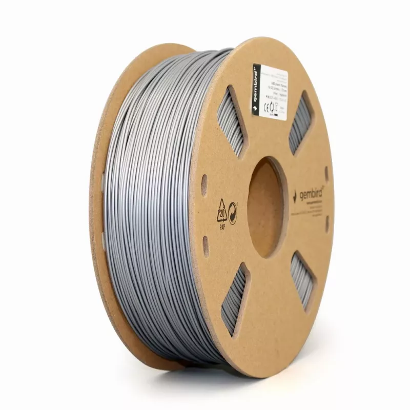 GEMBIRD ABS-Filament – ασημί – 1,75 mm – 1 kg