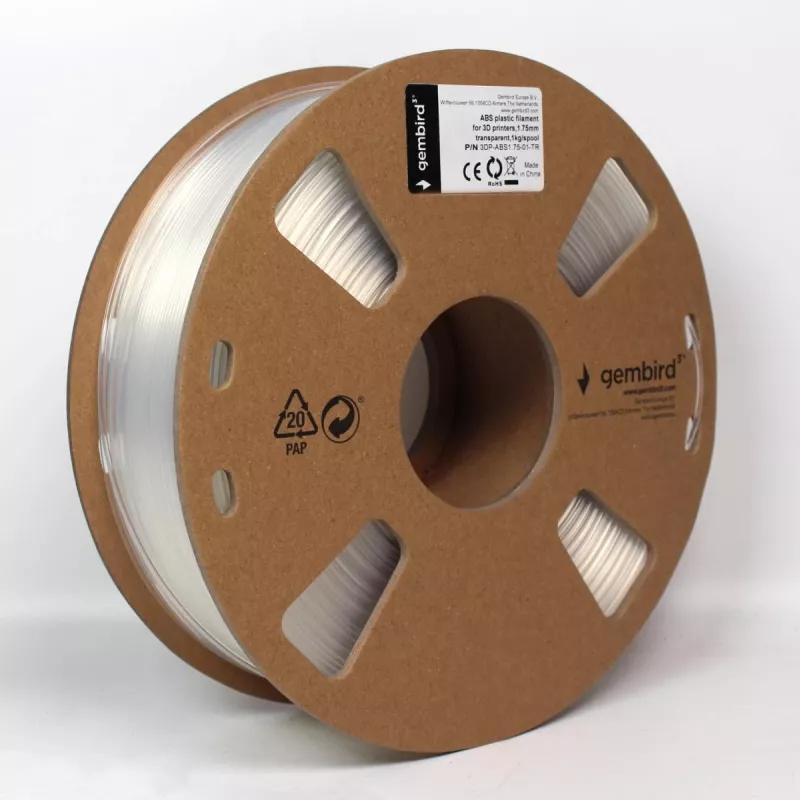 Υλικό 3D εκτύπωσης ABS Gembird 3DP-ABS1.75-01-TR λευκό 1 kg