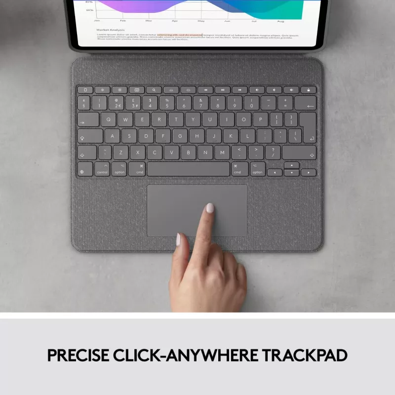 LOGITECH Combo Touch - iPad Pro 12,9 ιντσών (5. Gen.) - Αγγλικά - QWERTY