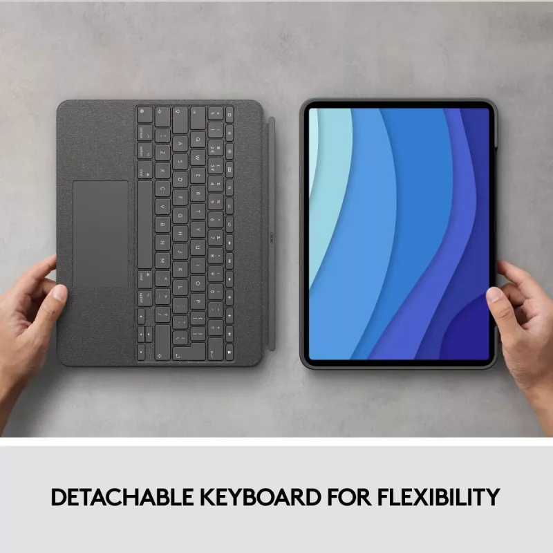 LOGITECH Combo Touch - iPad Pro 12,9 ιντσών (5. Gen.) - Αγγλικά - QWERTY