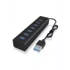 ICY BOX IB-HUB1700-U3 USB 3.2 Gen 1 (3.1 Gen 1) Type-A 5000 Mbit/s Μαύρο