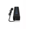 ICY BOX IB-HUB1700-U3 USB 3.2 Gen 1 (3.1 Gen 1) Type-A 5000 Mbit/s Μαύρο