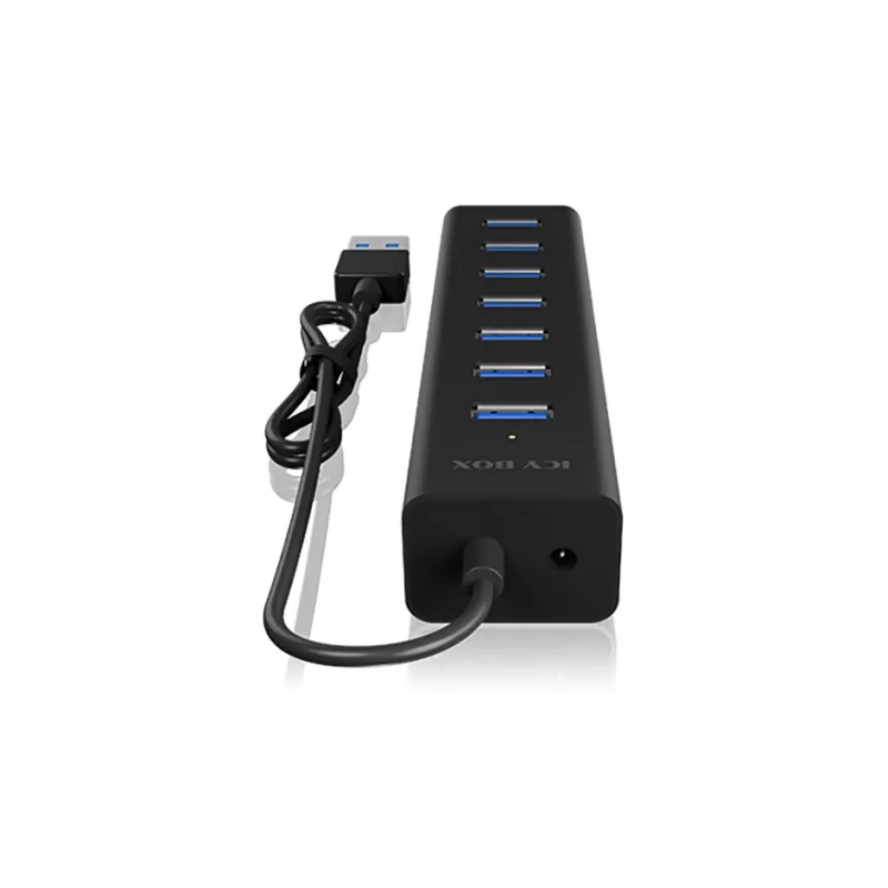 ICY BOX IB-HUB1700-U3 USB 3.2 Gen 1 (3.1 Gen 1) Type-A 5000 Mbit/s Μαύρο