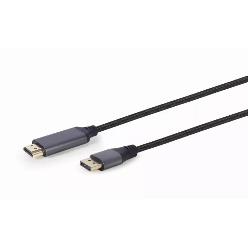 Αντάπτορας καλωδίου βίντεο Gembird CC-DP-HDMI-4K-6 — DisplayPort σε HDMI τύπου A, 1,8 m, 4K, μαύρο