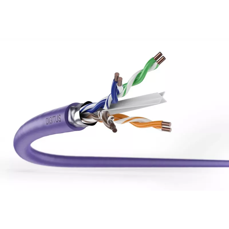 Καλώδιο εγκατάστασης DIGITUS - CAT6 - F/UTP - B2ca - 500m - Μωβ