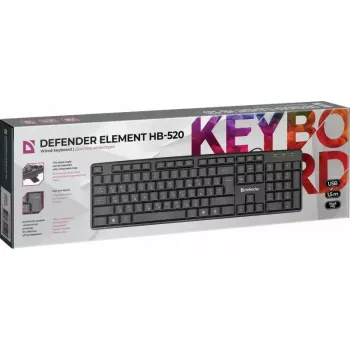 Ενσύρματο πληκτρολόγιο USB DEFENDER HB-520 – συμπαγές layout, σύνδεση USB