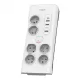 Philips SPN7060WA/60 Προστασία υπέρτασης Λευκό 6 πρίζες AC 2 m