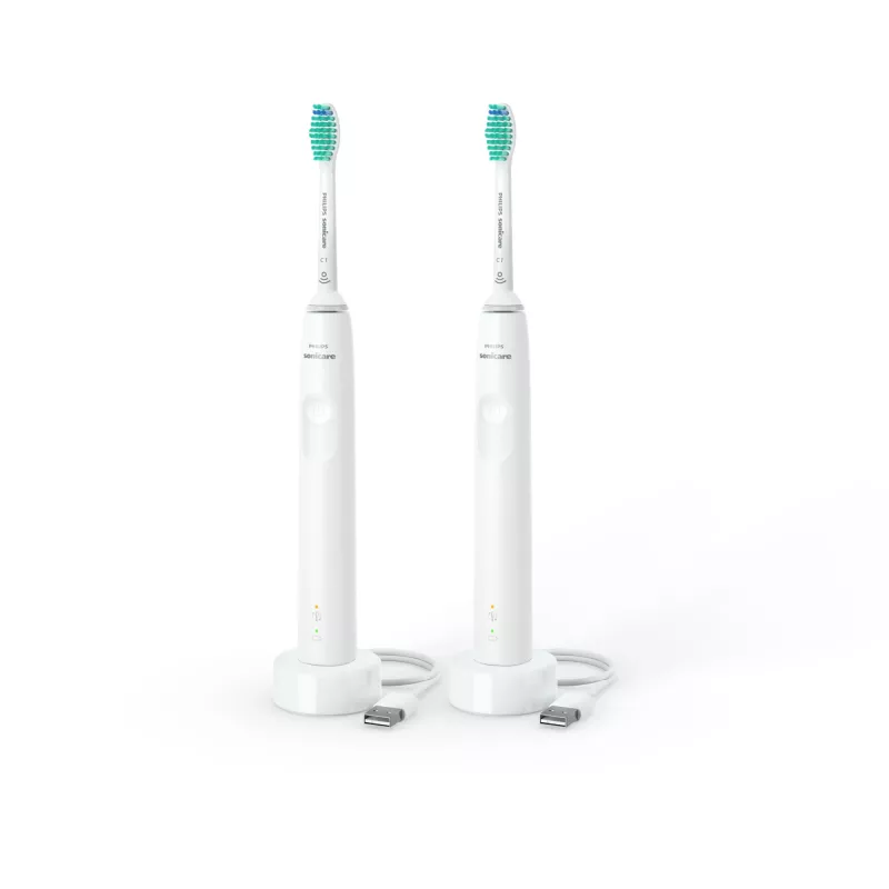 Philips 3000 series 3100 series HX3675/13 Συσκευασία 2 τεμ. ηλεκτρικές οδοντόβουρτσες - λευκό