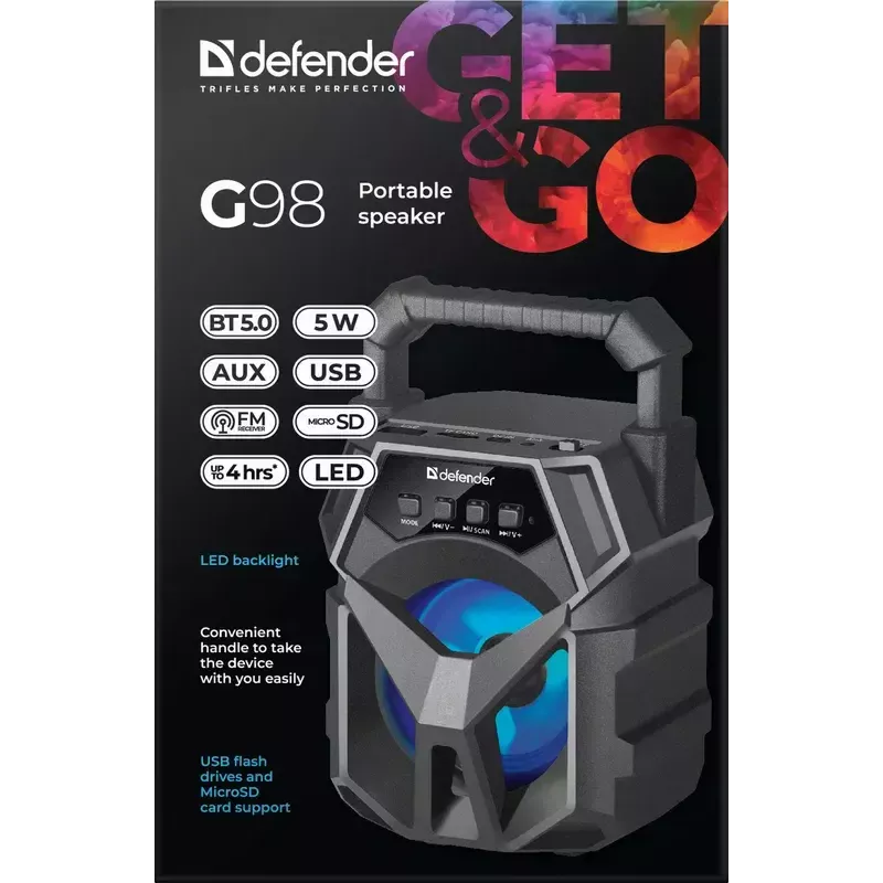 Φορητό ηχείο Mono Defender G98 μαύρο