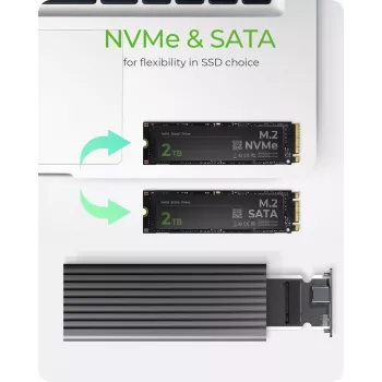 Θήκη SSD ICY BOX IB-1817MC-C31 γκρι M.2