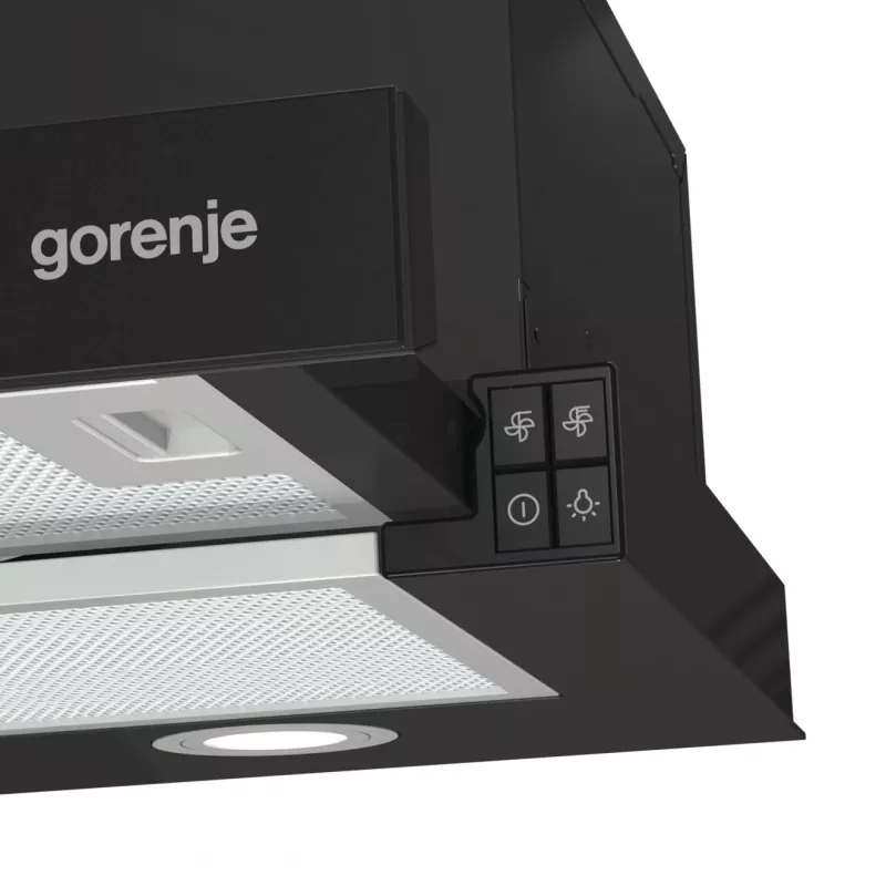 Gorenje TH62E4BG Ημιενσωματωμένος (εξολκυόμενος) μαύρο 450 m³/h