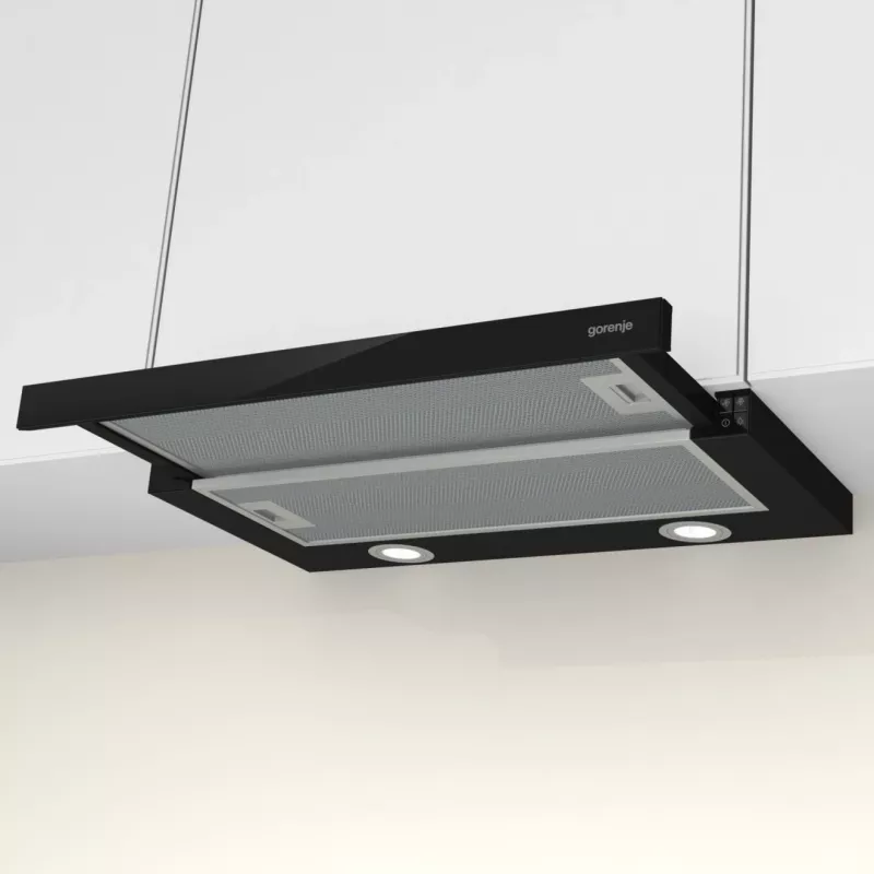 Gorenje TH62E4BG Ημιενσωματωμένος (εξολκυόμενος) μαύρο 450 m³/h