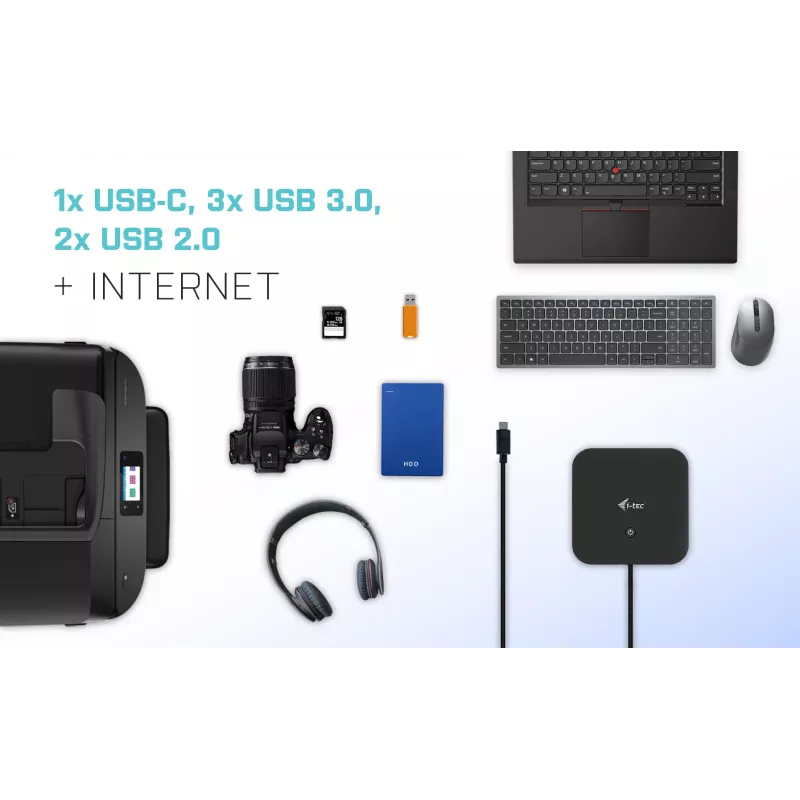 i-tec USB-C HDMI DP Σταθμός σύνδεσης με Power Delivery 100 W