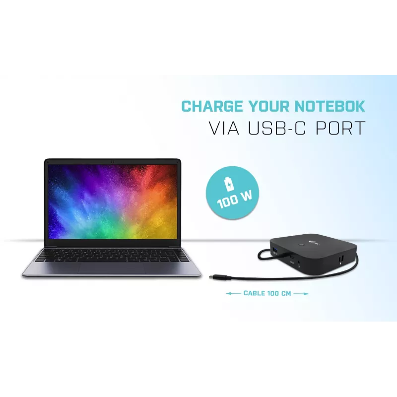 i-tec USB-C HDMI DP Σταθμός σύνδεσης με Power Delivery 100 W