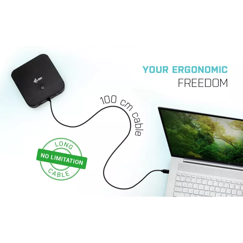 i-tec USB-C HDMI DP Σταθμός σύνδεσης με Power Delivery 100 W