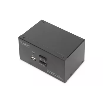 DIGITUS KVM Switch, 2 Θύρες, Dual Display, 4K, HDMI