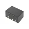 DIGITUS KVM Switch, 2 Θύρες, Dual Display, 4K, HDMI