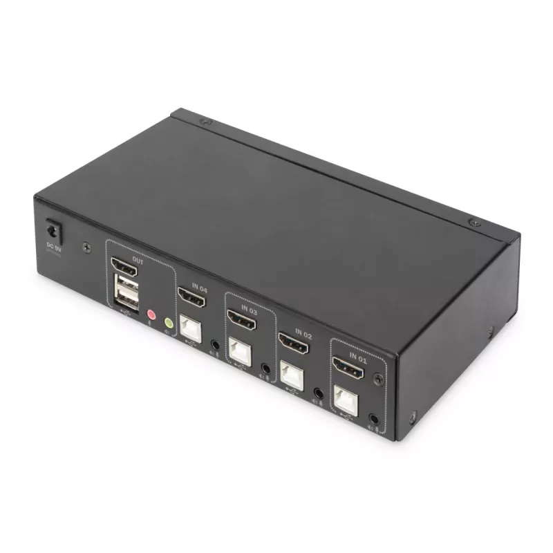 KVM Switch Digitus 4 Θύρες Single Display 4K HDMI