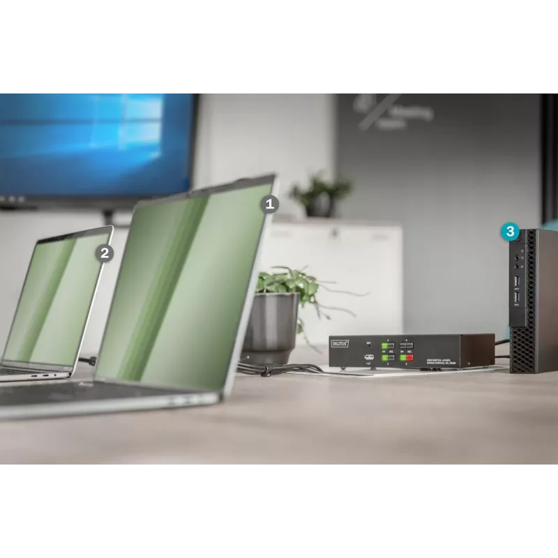 KVM Switch Digitus 4 Θύρες Single Display 4K HDMI