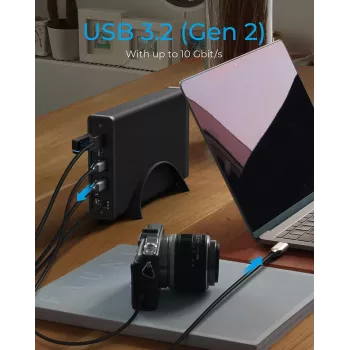 ICY BOX IB-382H-C31 Θήκη HDD/SSD Μαύρο 2,5/3,5 inch