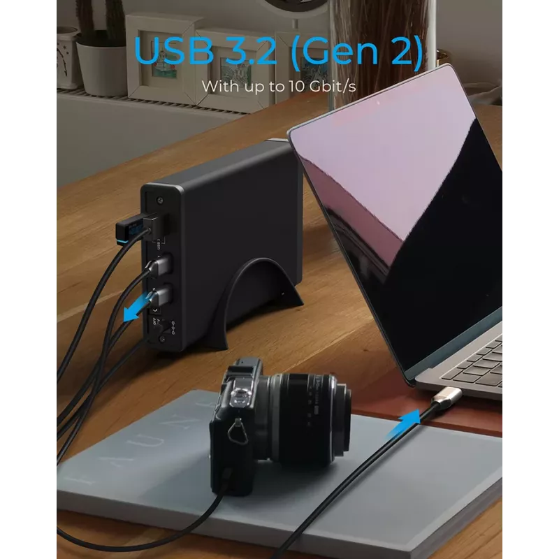ICY BOX IB-382H-C31 Θήκη HDD/SSD Μαύρο 2,5/3,5 inch