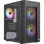 Aerocool HEXFORMBKV2 Κουτί PC Micro ATX 3 ανεμιστήρες FRGB Μαύρο
