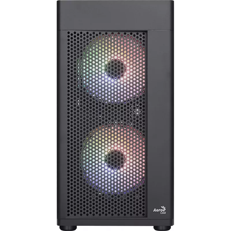 Aerocool HEXFORMBKV2 Κουτί PC Micro ATX 3 ανεμιστήρες FRGB Μαύρο