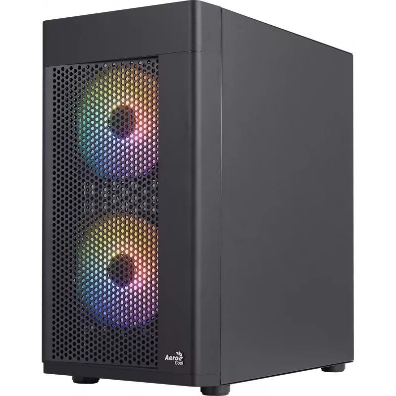 Aerocool HEXFORMBKV2 Κουτί PC Micro ATX 3 ανεμιστήρες FRGB Μαύρο
