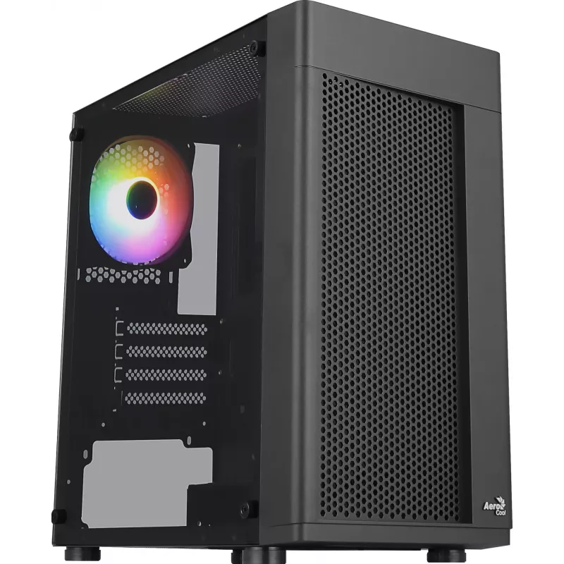 Aerocool HEXFORMBKV2 Κουτί PC Micro ATX 3 ανεμιστήρες FRGB Μαύρο