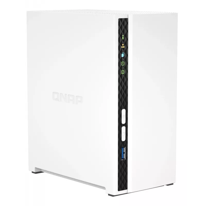 QNAP TS-233 Διακομιστής NAS/Storage Tower ARM Cortex-A55 2 GB 0 TB QNAP QTS Λευκό